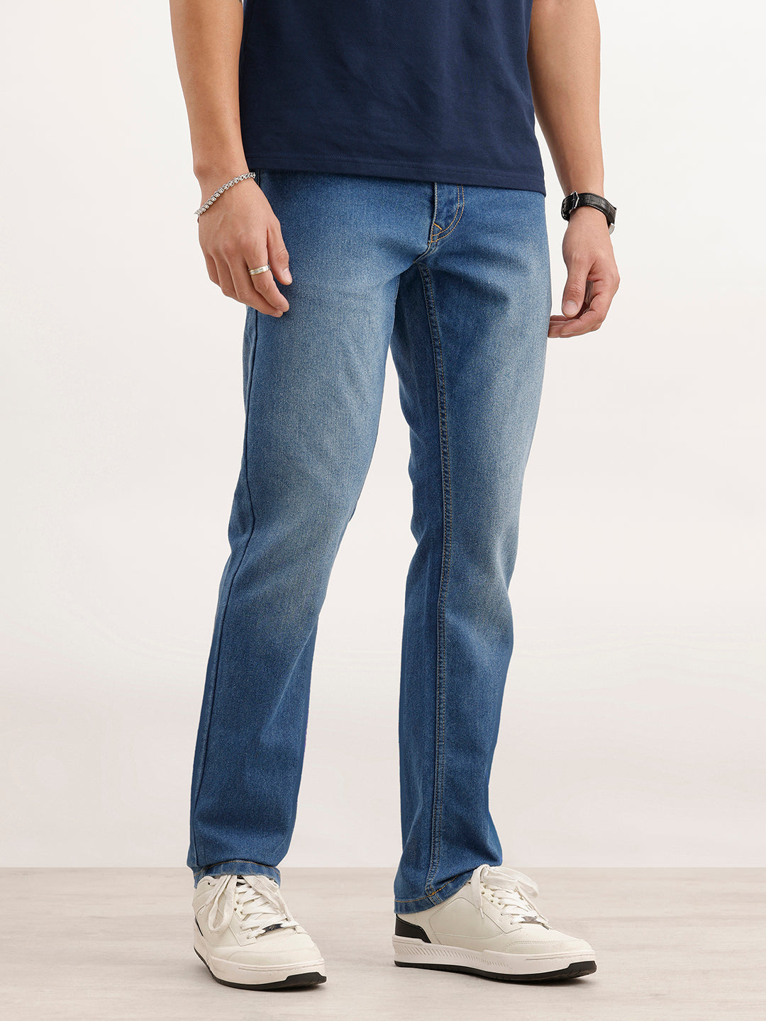 Faded Slim Fit Denim Jeans  | Light Blue
