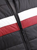 Colourblock Regular Fit Puffered Bomber Jacket  |  Black