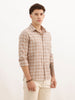 Regular Fit Full Sleeve Checkered Shirt | Brown | WWSH9160F