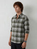 Classic Regular Fit Checkered Shirt | Olive