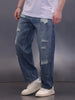 Heave Distress Loose Fit Jeans | Blue