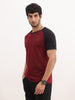 Slim Fit Ragland Sleeve T-Shirt | Maroon
