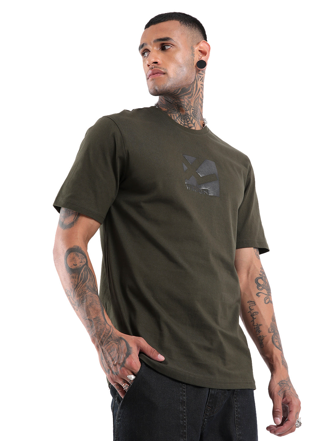 Olive Green Comfort Fit T-Shirt