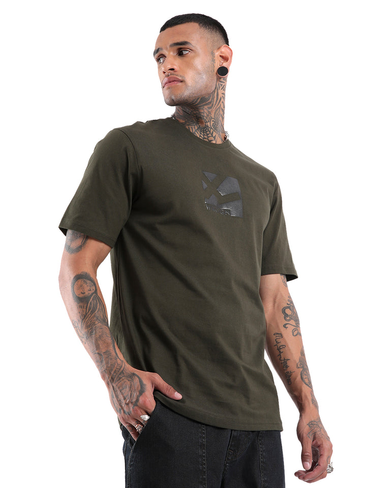 Olive Green Comfort Fit T-Shirt