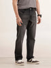 Straight Fit Faded Denim Jeans | Dark Grey
