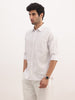 Slim Fit Striped Full Sleeve Shirt | White