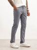 Solid Slim Fit Cotton Blend Trouser | Grey