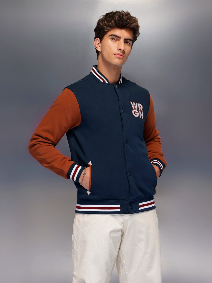 Classic Slim Fit Bomber Jacket   |  Navy Blue