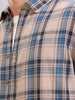 Textured Checkered Cotton Shirt | Brown