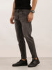 Washed Skinny Crop Denim Jeans | Dark Grey