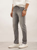 Washed Straight Fit Denim Jeans | Light Grey