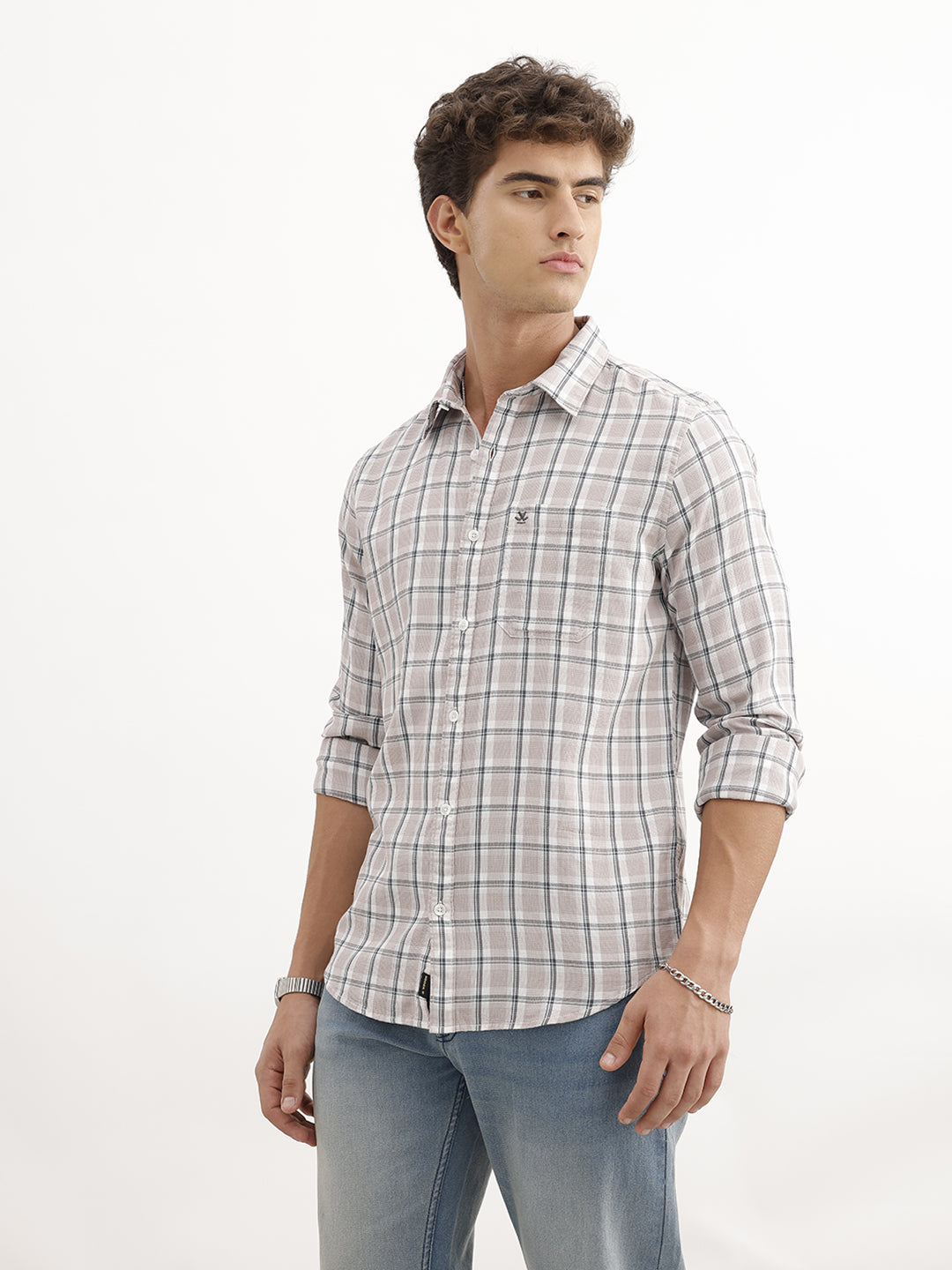 Classic Checkered Full Sleeve Shirt | Brown