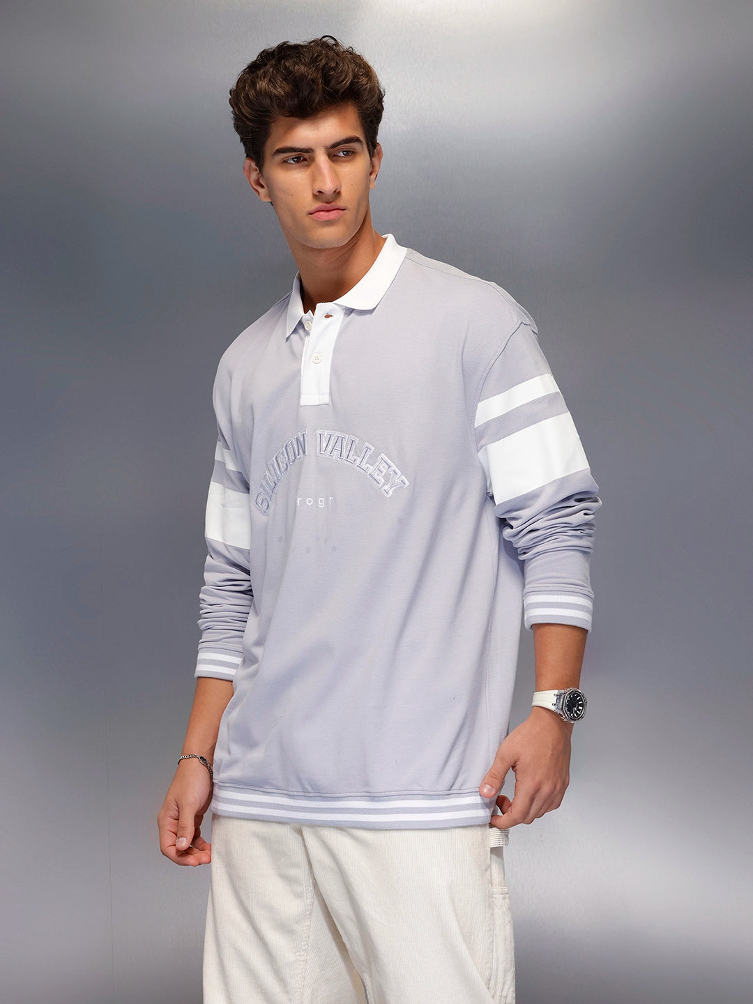 Classic Long Sleeve Polo T-Shirt | Purple