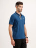 Slim Fit Tipping Collar T-Shirt | Dark Blue