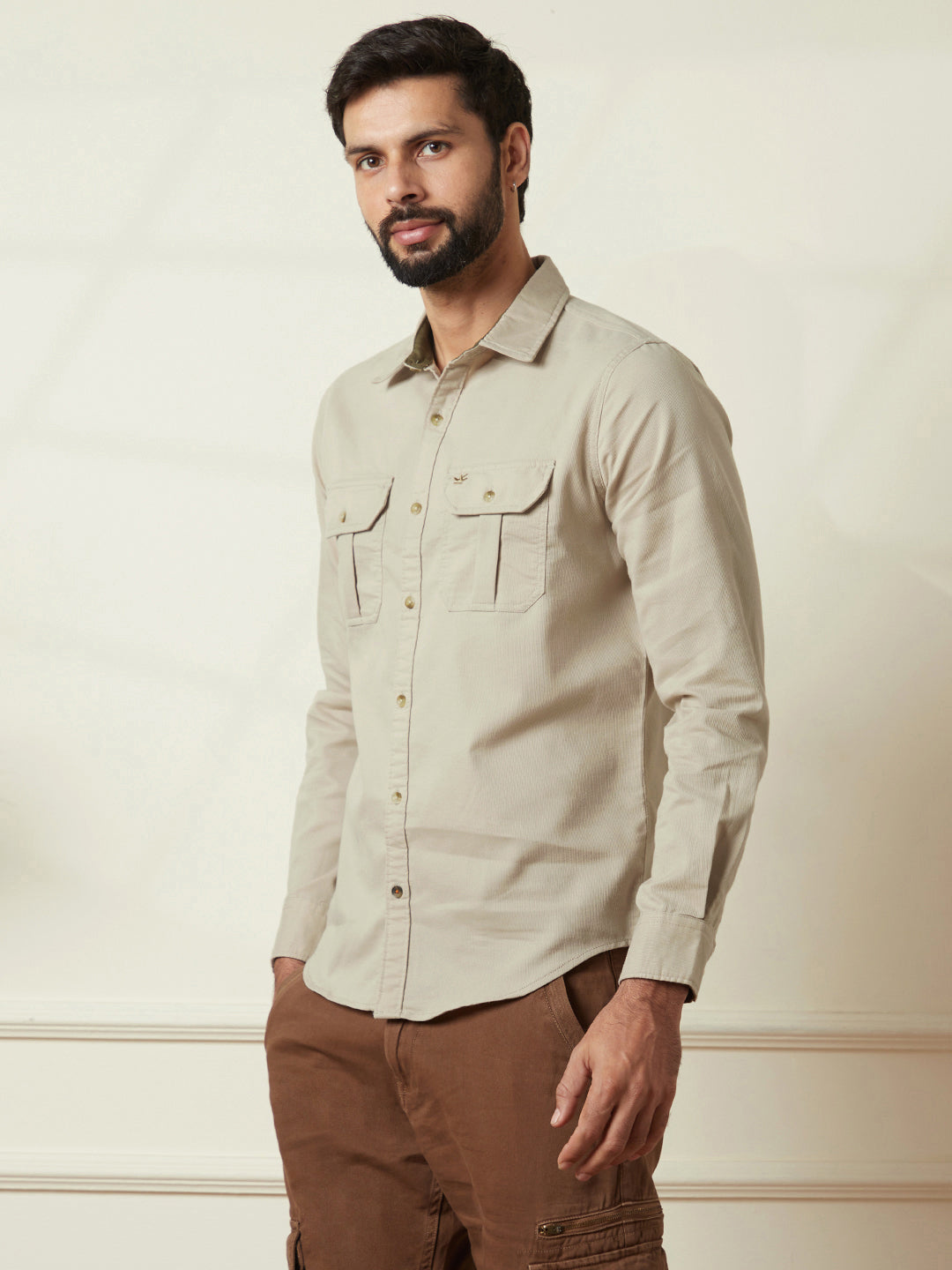 Slim Fit Double Pocket Shirt