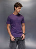 Men's Slim Fit Casual Graphic Tee  |  Purple