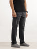 Straight Fit Faded Denim Jeans | Black
