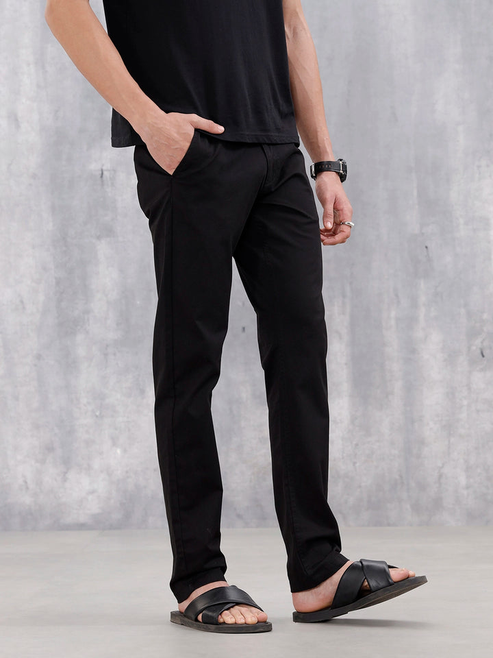 Men's Causla Slim Fit Trousers | Black