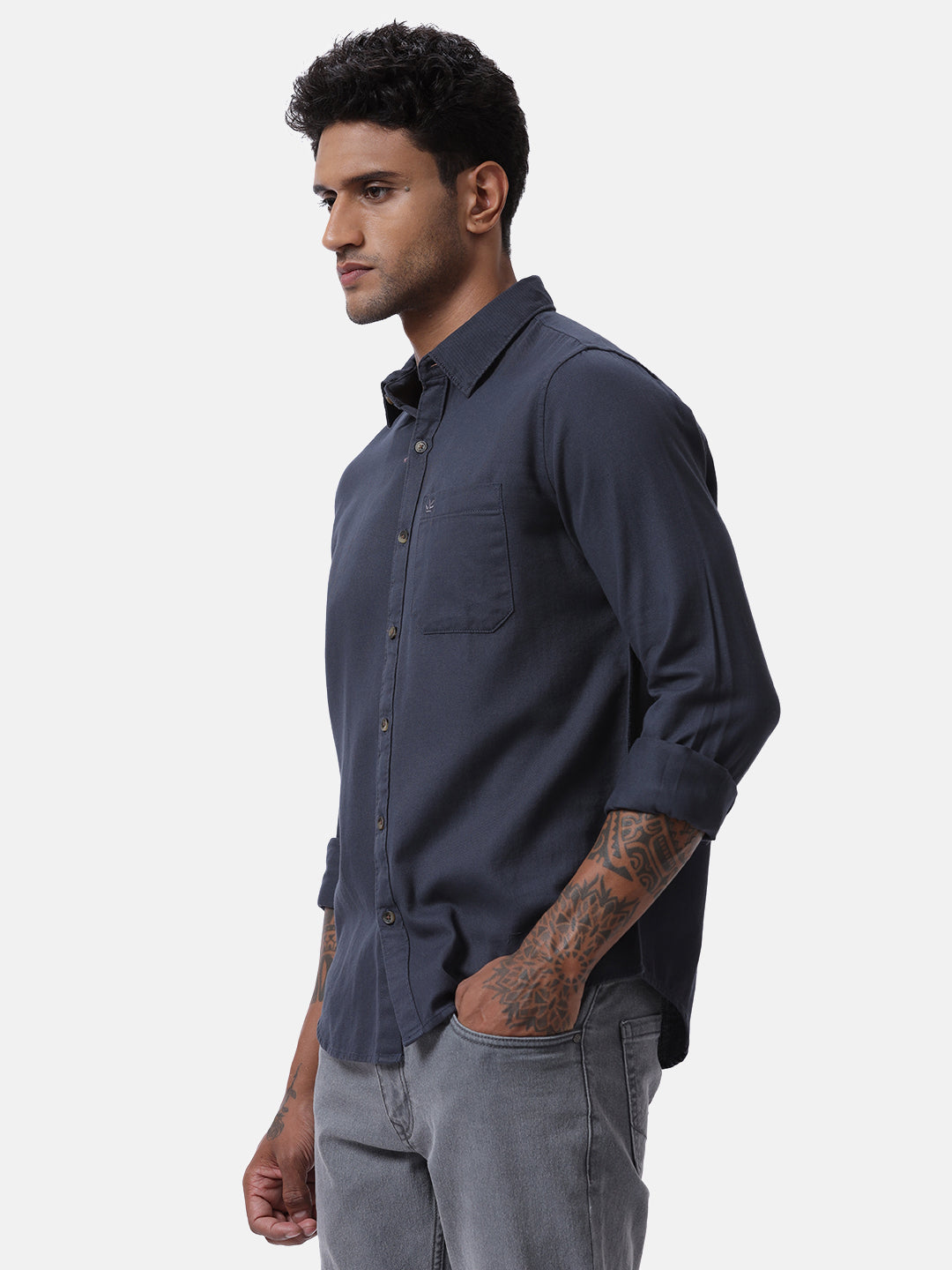 Premium Solid Dark Grey Shirt