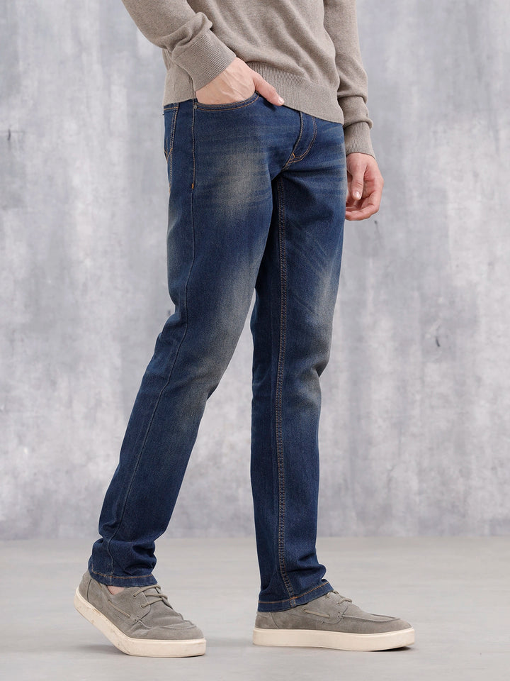Men's Casual Slim Fit Jeans | Dark Stone