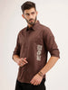 Regular Fit Placement Printed Shirt | Brown
