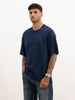 Classic Back Puffer Printed T-Shirt | Navy Blue | WTS02HSOS1341S