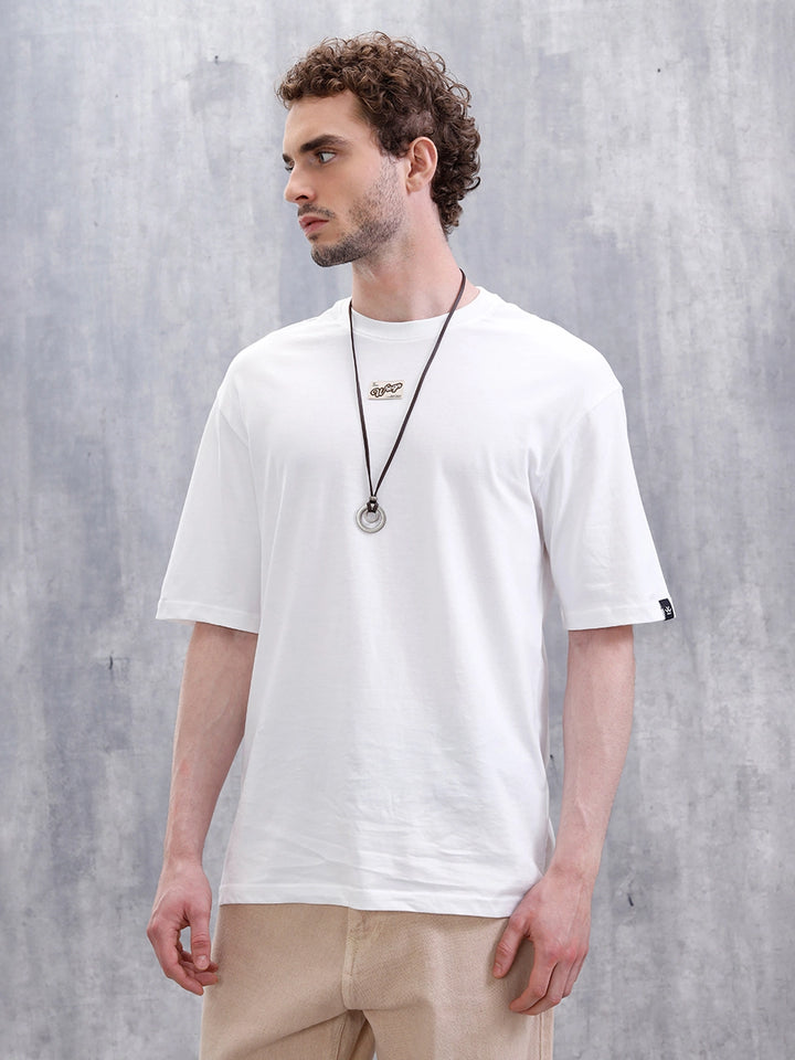 Solid Oversized Fit T-Shirt | White