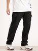 Men's Casual Loose Fit Cargo Trousers | Black