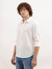 Solid Comfort Fit Textured Shirt | White