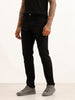 Slim Fit Solid Denim Jeans | Black