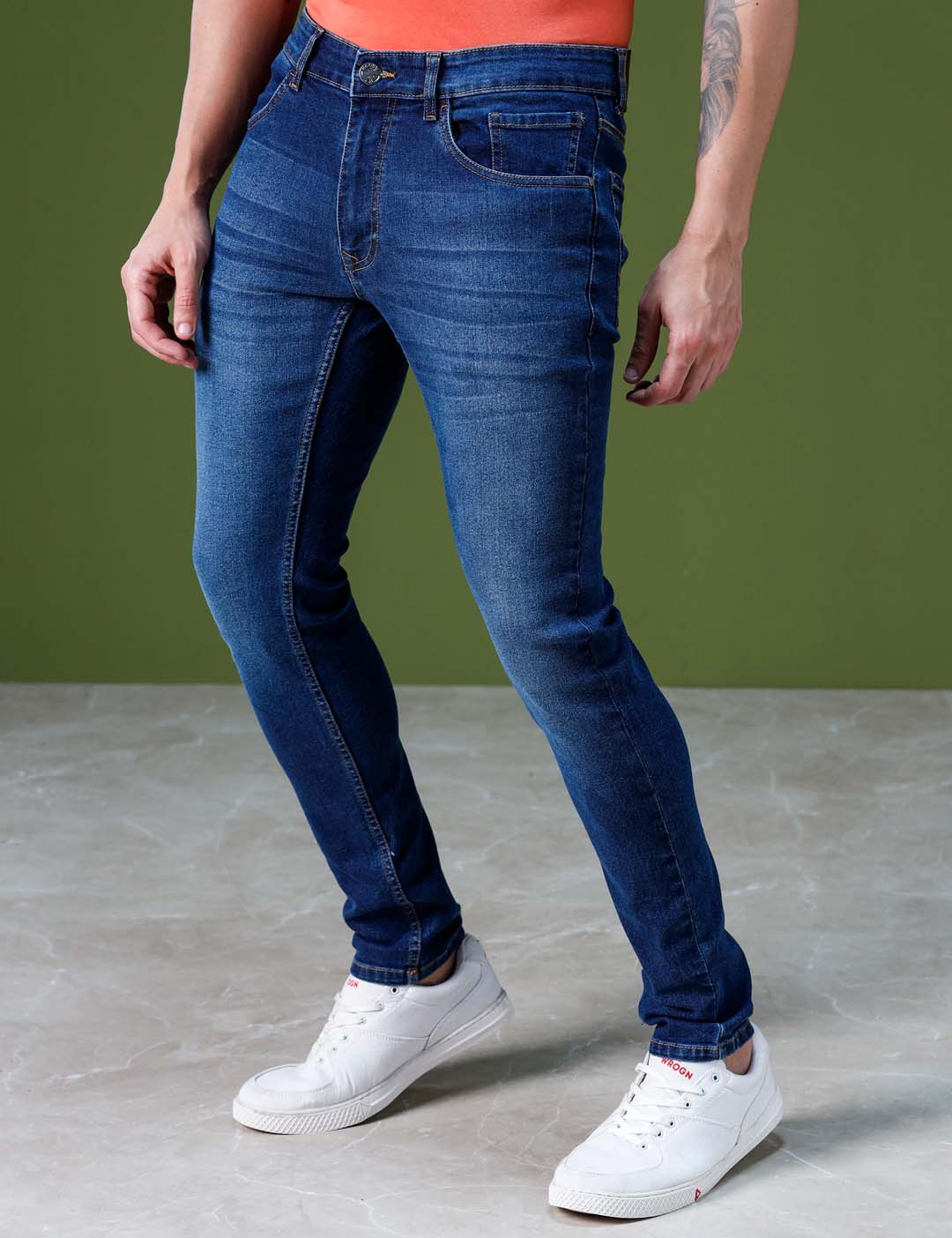 Skinny Fit Blue Basic Jeans – Wrogn