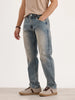 Anti Fit Mud Wash Denim Jeans | Light Blue
