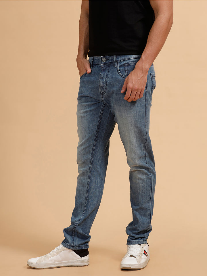 Heavy Fade Slim Fit Jeans | Blue