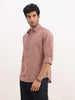Solid Slim Fit Full Sleeve Shirt | Peach