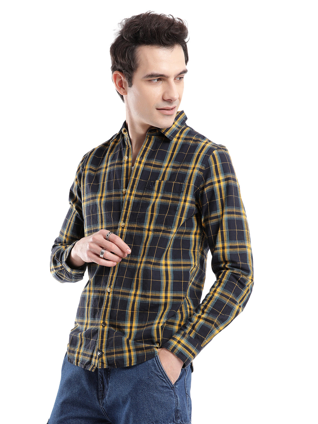 Elite Navy Checkered Shirt