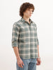 Regular Fit Checkered Shirt | Green