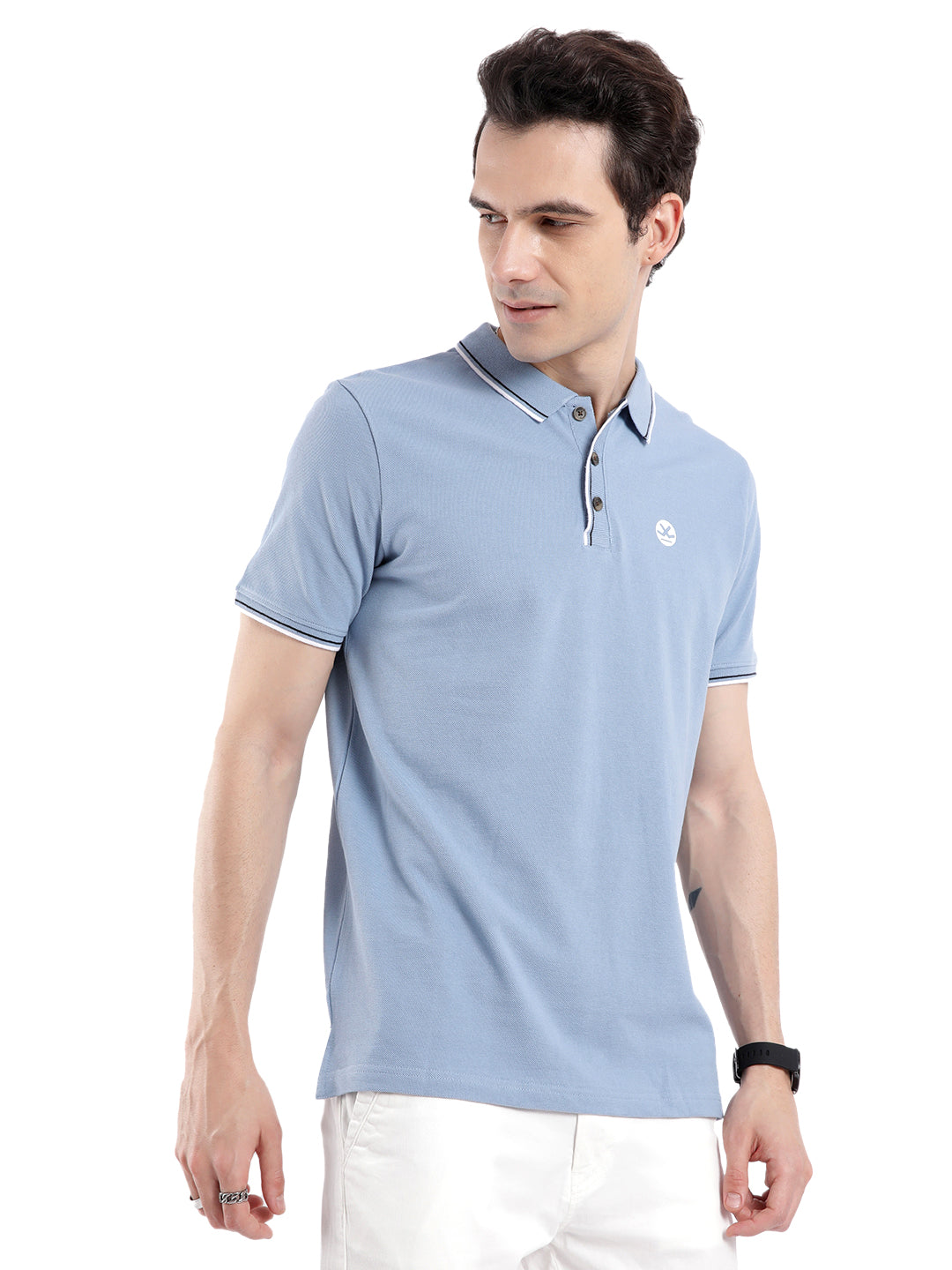 Blue Tipping Polo T-Shirt