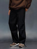 Men's loose fit trouser with draw string in the hem  | Black