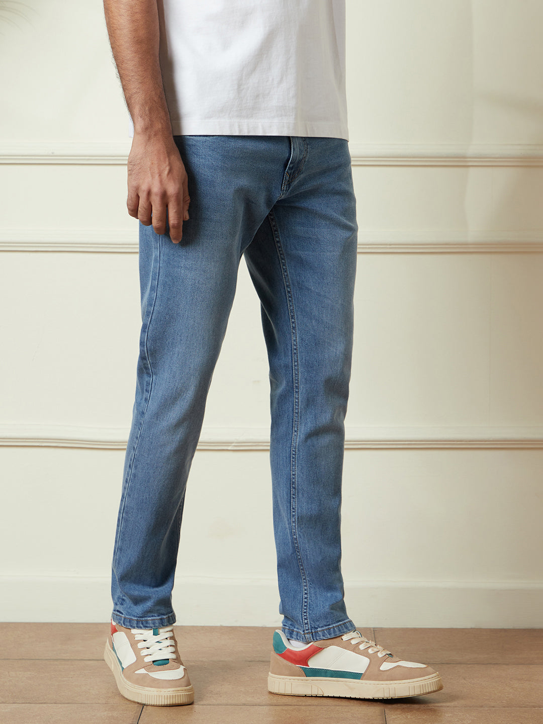 Washed Slim Fit Jeans in Blue