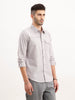 Slim Fit Panel Printed Shirt | Grey