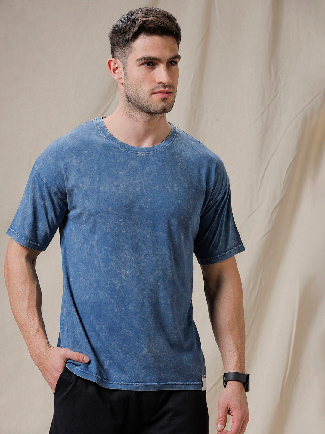 Abstract Dyed Cotton T-Shirt