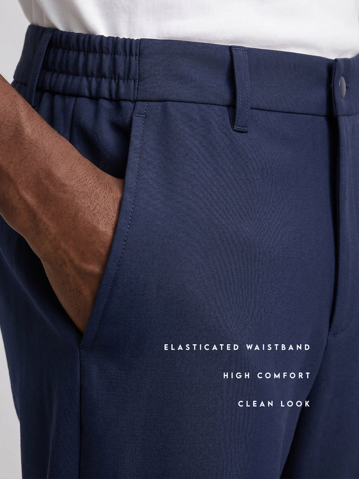 Travelite Straight Fit Trousers | Essential |  Navy Blue