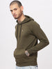 Solid Olive Pullover Hoodie