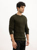Solid Regular Fit Knitted Sweater | Maroon