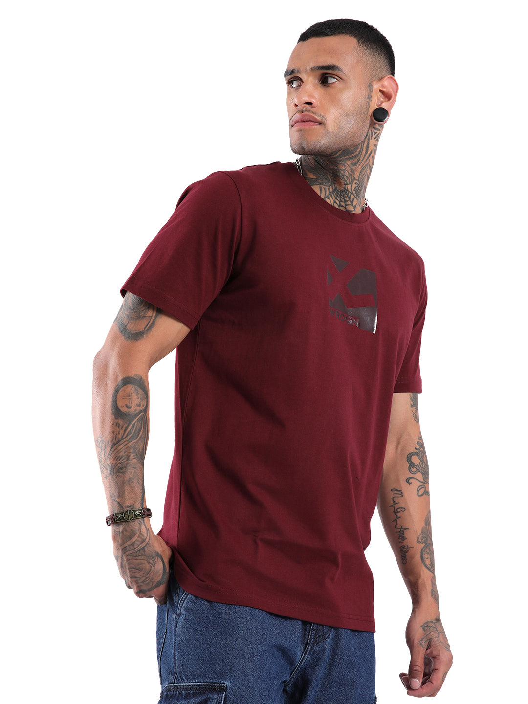 Deep Wine Comfort Fit T-Shirt