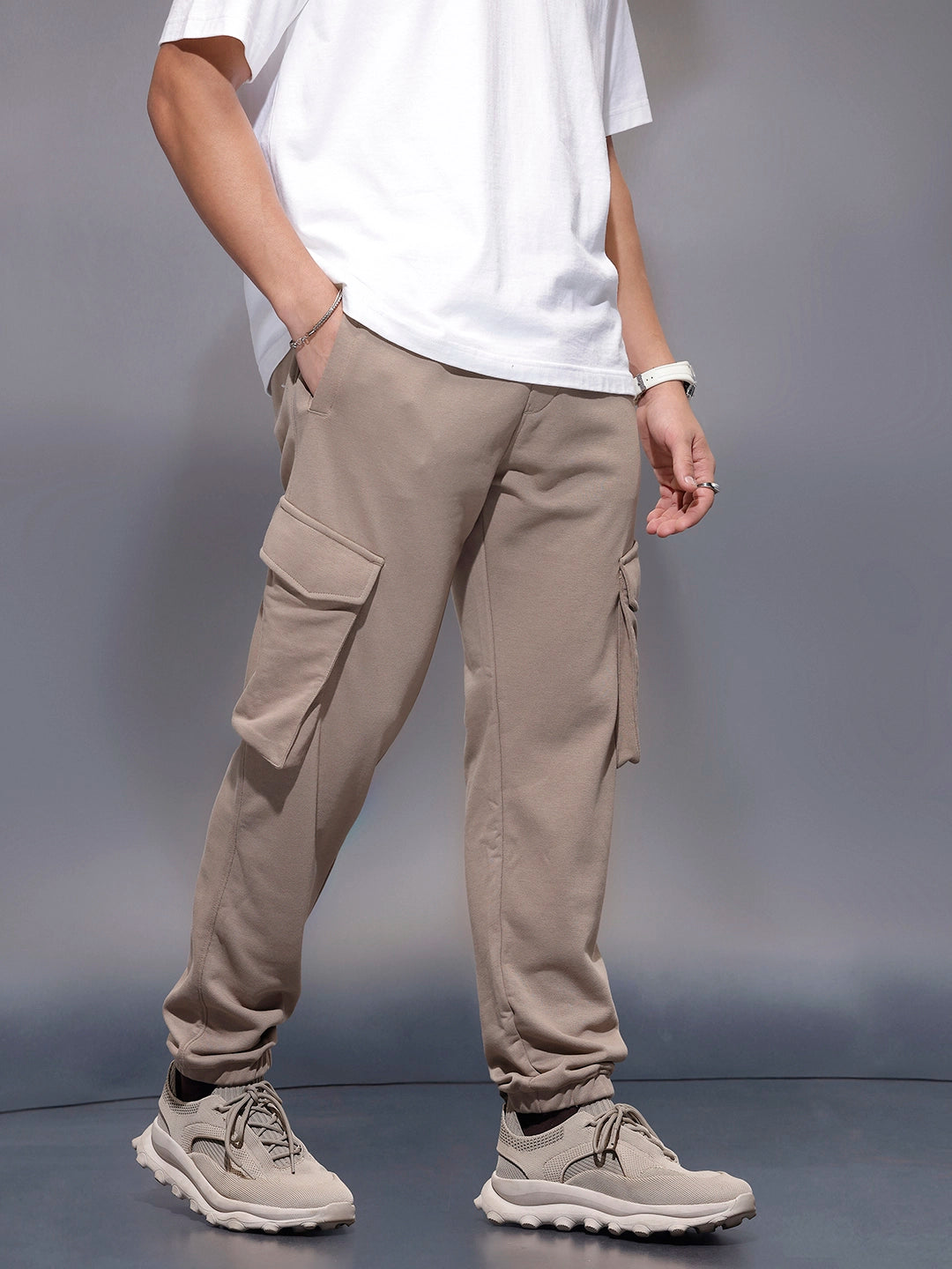Casual Utility Pocket Joggers   |  Khaki