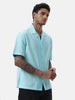 Aqua Blue Resort Collar Shirt