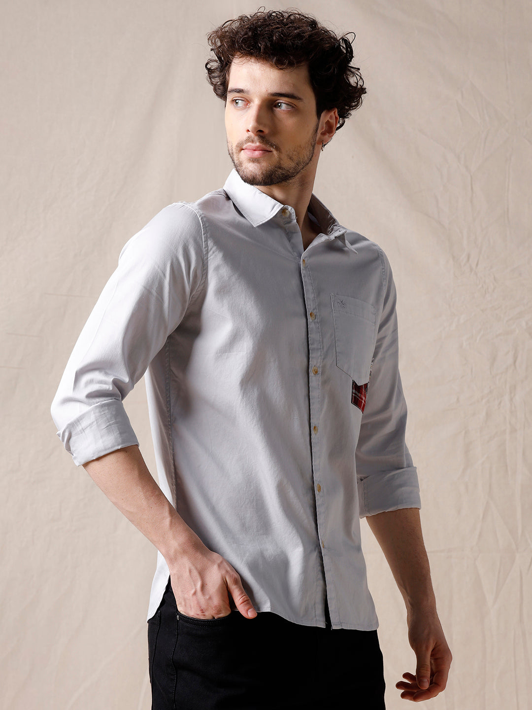Patched Casual Shirt