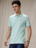 Attitude Printed Blue Polo T-Shirt