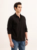 Classic Regular Fit Solid Shirt | Black